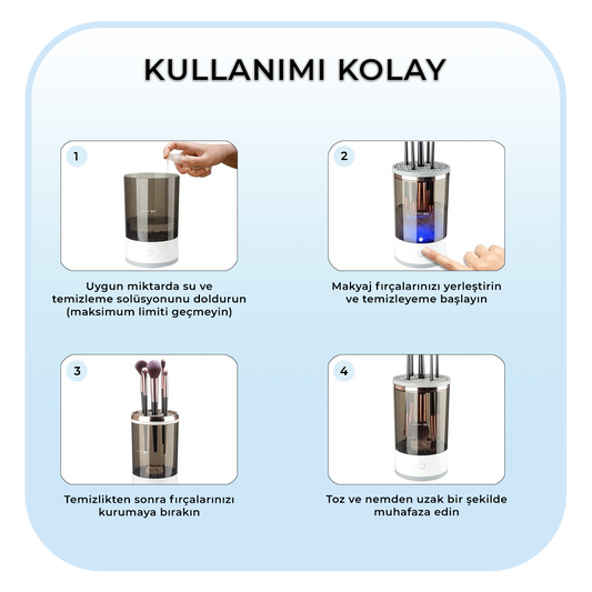 Otomatik Makyaj Fırça Temizleyicisi - Curo CC-101